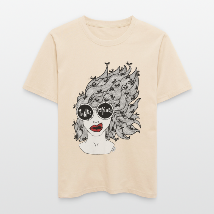 ADHD Tankemylder Unisex T-shirt - råhvid