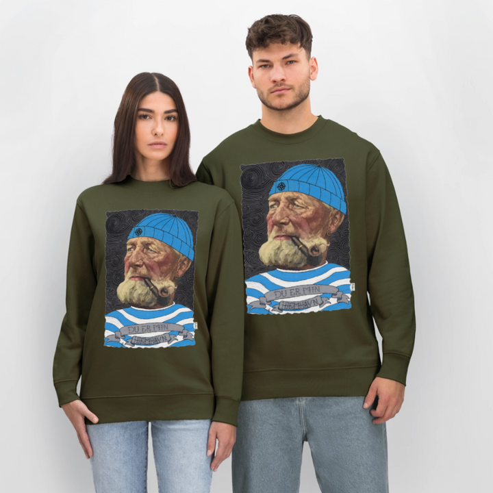 Poul Sømand - Kraftig Unisex Sweatshirt - khaki