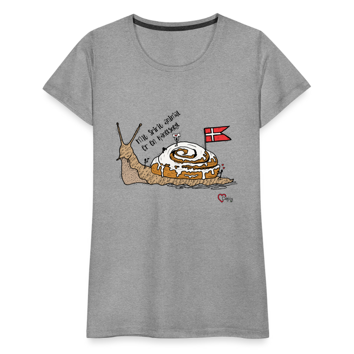 Spirit Animal Kanelsnegl - Eksklusiv Dame T-shirt - grå meleret