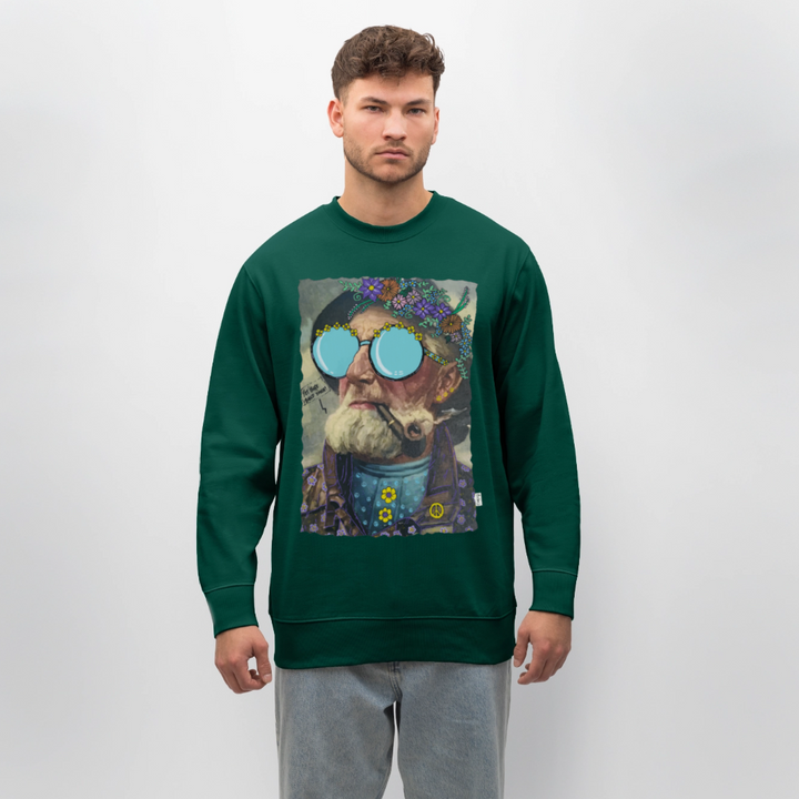 Hippie Hans - Kraftig Unisex Sweatshirt - skovgrøn