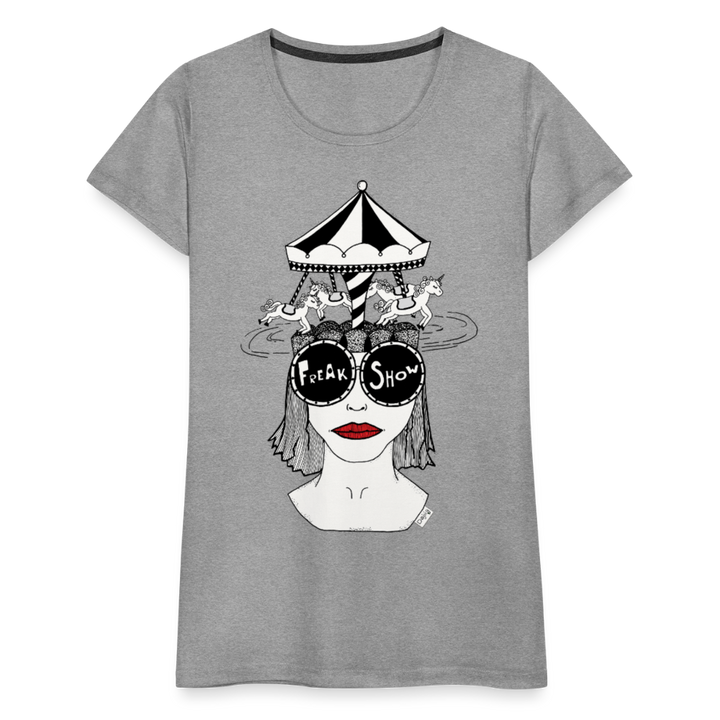 ADHD Freak Show Dame T-shirt - grå meleret