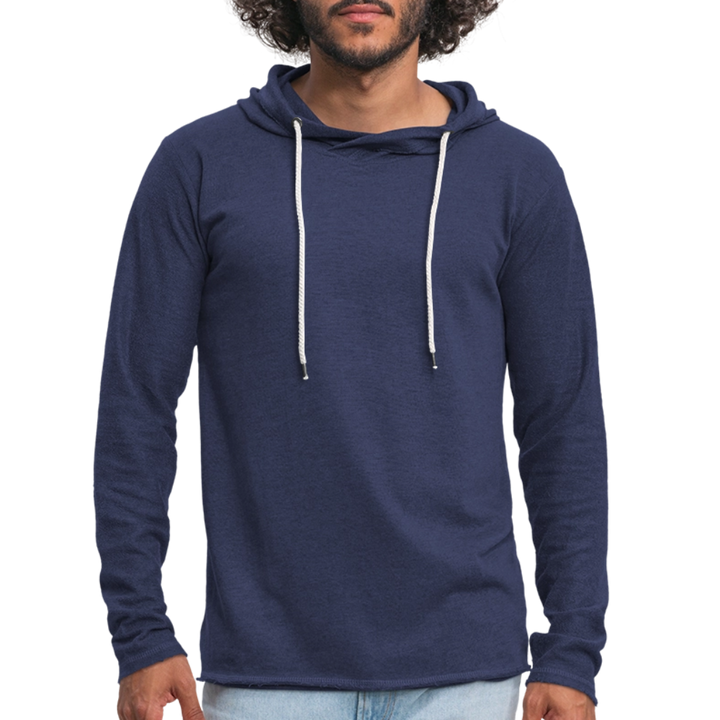 Hippie Hans - Let Unisex Hættetrøje - marineblå meleret