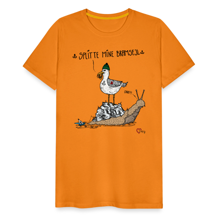 Splitte Mine Bramsejl - Eksklusiv Herre T-shirt - orange