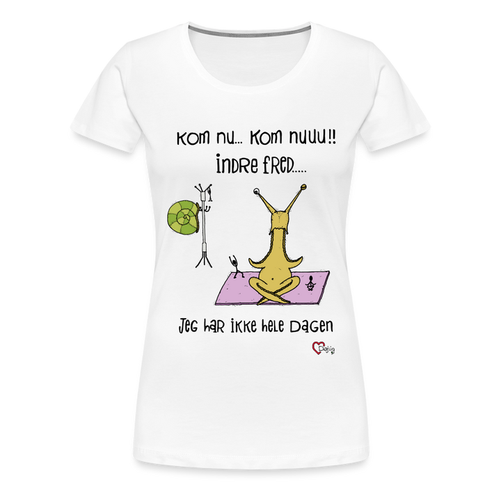 Indre Fred Snegl - Eksklusiv Dame T-shirt - hvid