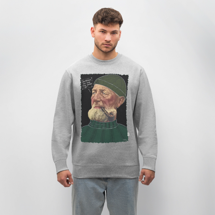 Anker Bådsmand - Kraftig Unisex Sweatshirt - grå meleret