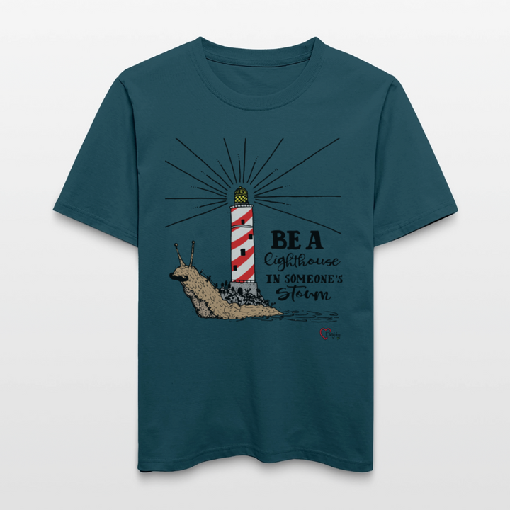 Be a Lighthouse Snegl - Unisex T-shirt - mørk petrol