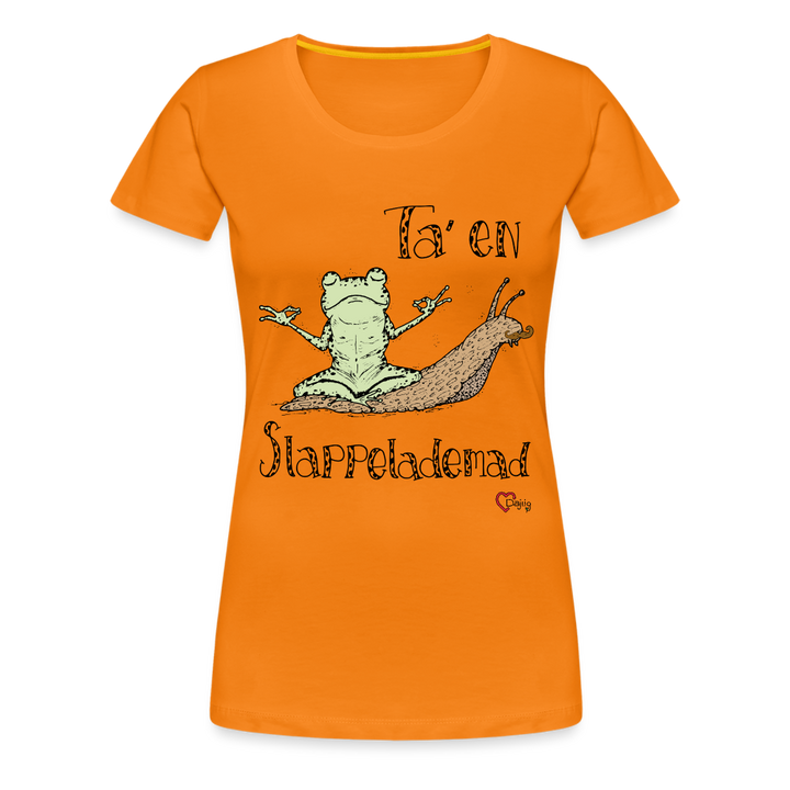 Ta' en Slappelademad Snegl - Eksklusiv Dame T-shirt - orange