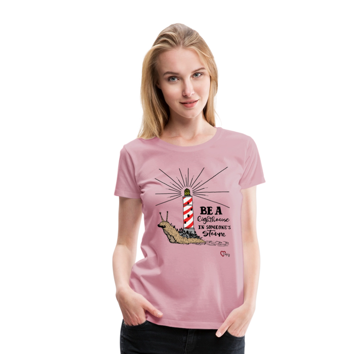 Be a Lighthouse Snegl - Eksklusiv Dame T-shirt - lyserosa