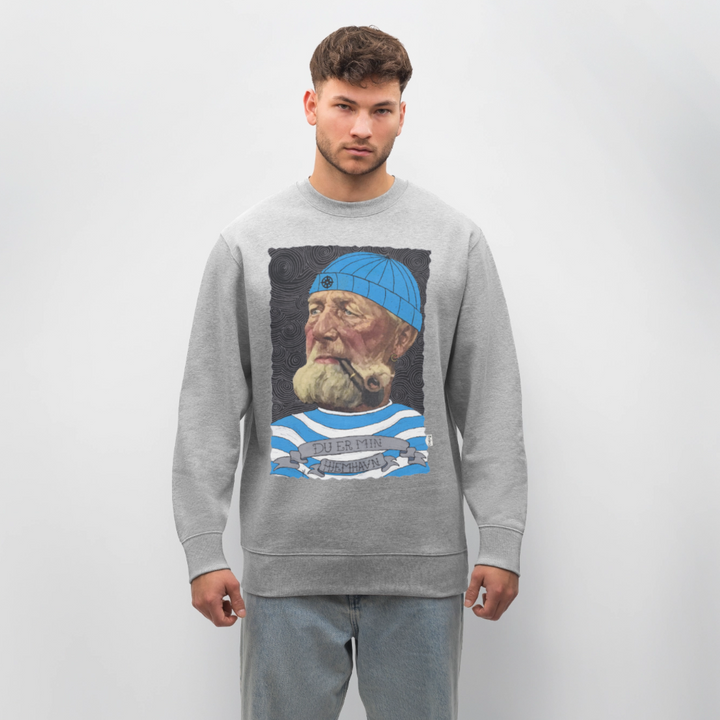 Poul Sømand - Kraftig Unisex Sweatshirt - grå meleret