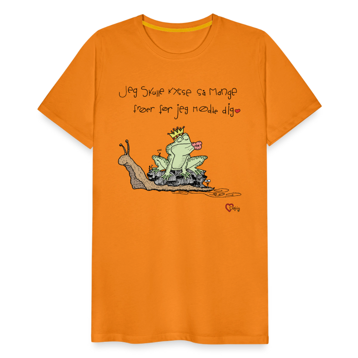 Kysse Frø Snegl - Eksklusiv Herre T-shirt - orange