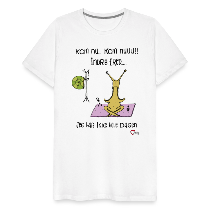 Indre Fred Snegl - Eksklusiv Herre T-shirt - hvid