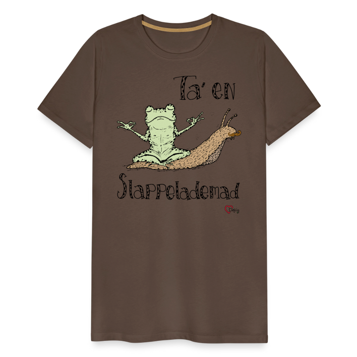 Ta' en Slappelademad Snegl - Eksklusiv Herre T-shirt - gråbrun