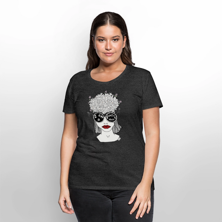 (Ikke aktiv, mørk) ADHD Beautiful Mess Dame T-shirt - antracit meleret