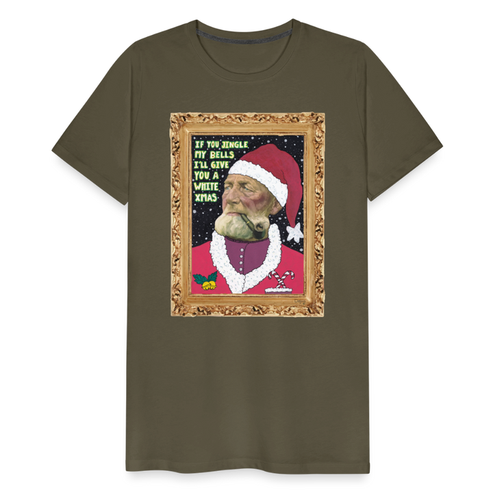 Klaus Santa - Premuim Herre T-shirt - kaki