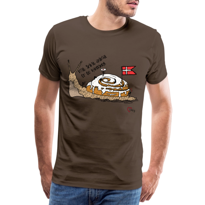 Spirit Animal Kanelsnegl - Eksklusiv Herre T-shirt - gråbrun