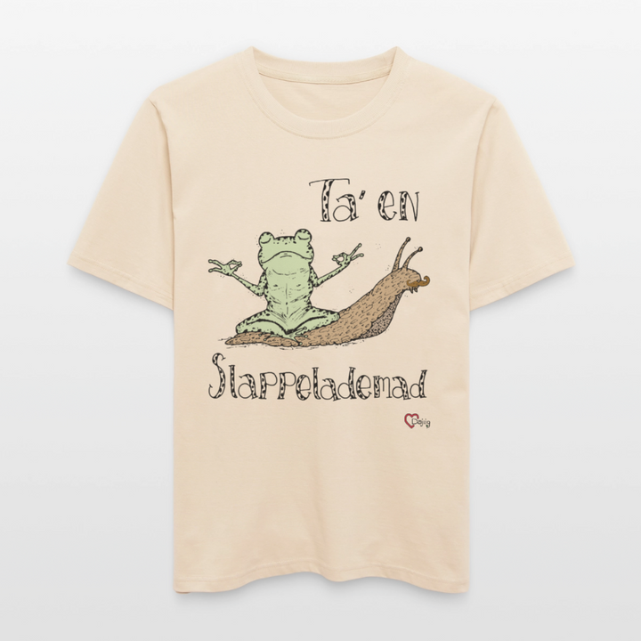 Ta' en Slappelademad Snegl - Unisex T-shirt - råhvid