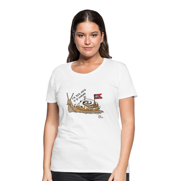 Spirit Animal Kanelsnegl - Eksklusiv Dame T-shirt - hvid