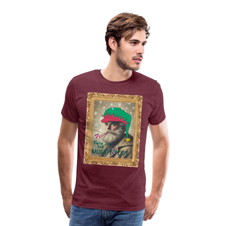 Fusentast - Premium Herre T-shirt - bordeaux meleret