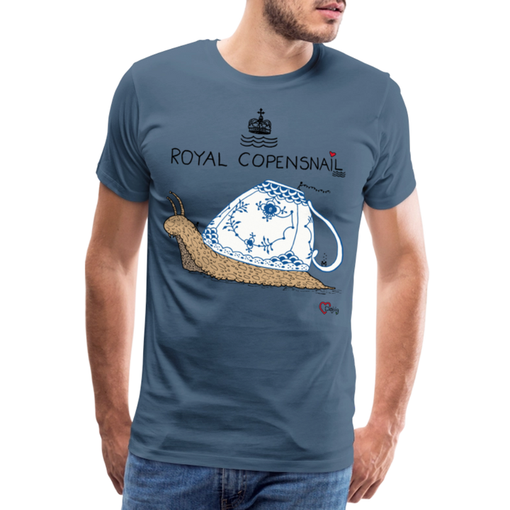 Royal Copensnail - Eksklusiv Herre T-shirt - blågrå