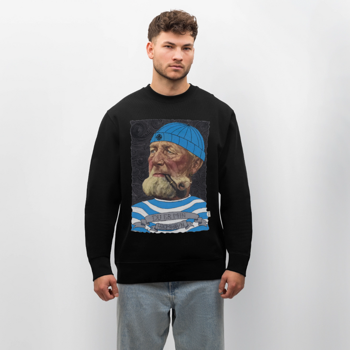 Poul Sømand - Kraftig Unisex Sweatshirt - sort