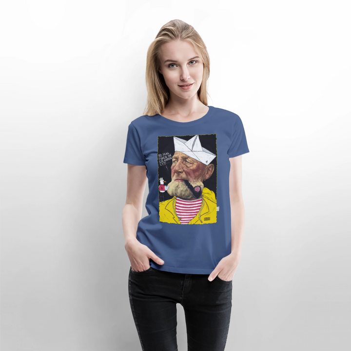 Styrmand Karlsen - Premium Dame T-shirt - dueblå