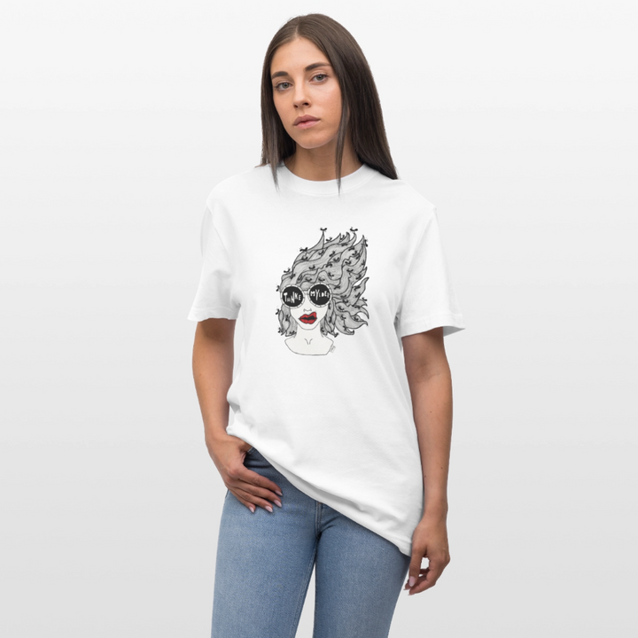ADHD Tankemylder Unisex T-shirt - hvid