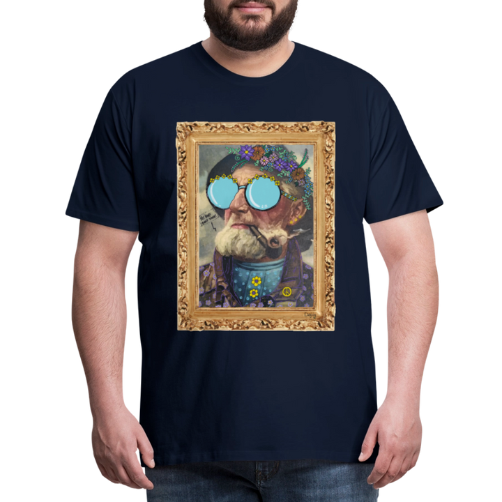 Hippie Hans - Premium Herre T-shirt - marineblå