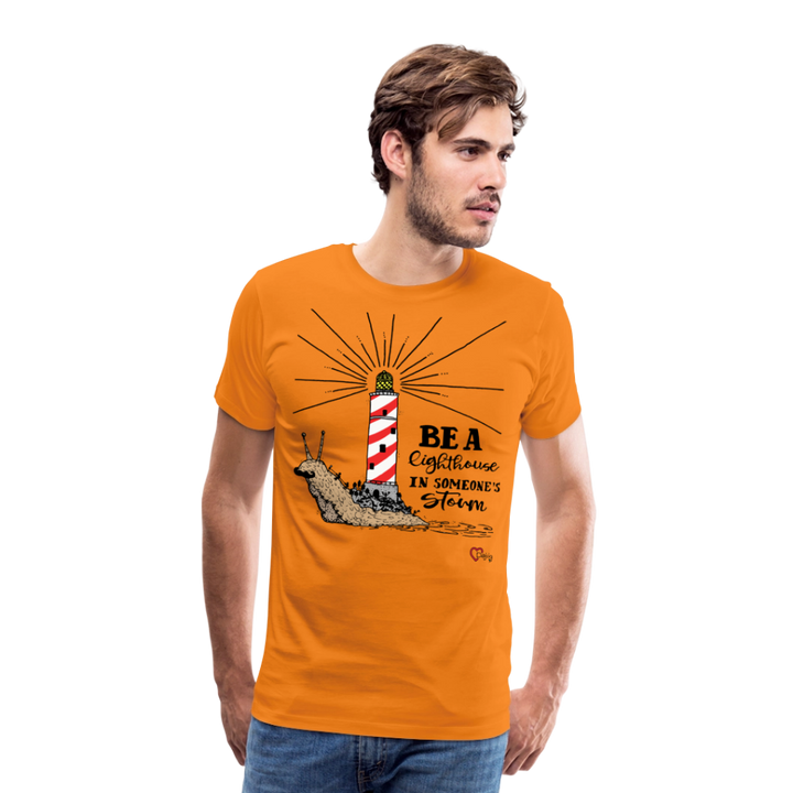 Be a Lighthouse Snegl - Eksklusiv Herre T-shirt - orange