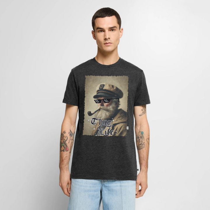 Leif Lurendrejer - Premium Herre T-shirt - antracit meleret