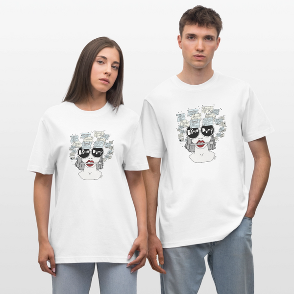 ADHD Brain Dump Unisex T-shirt - hvid