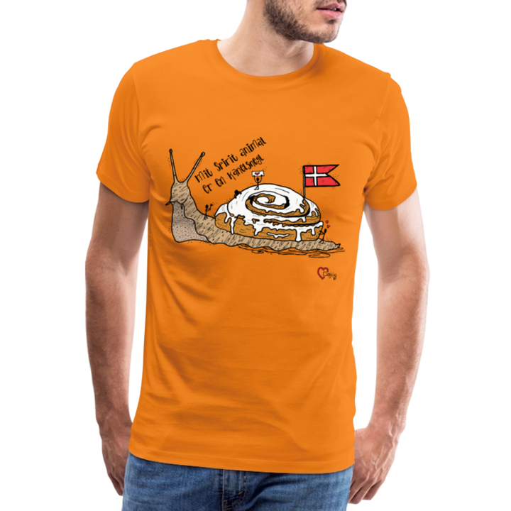 Spirit Animal Kanelsnegl - Eksklusiv Herre T-shirt - orange