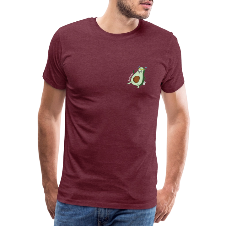 AvoCardio - Premium Herre T-shirt - bordeaux meleret