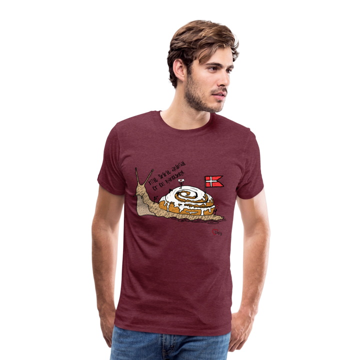 Spirit Animal Kanelsnegl - Eksklusiv Herre T-shirt - bordeaux meleret