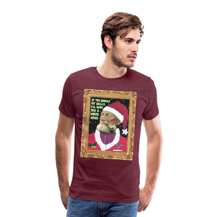 Klaus Santa - Premuim Herre T-shirt - bordeaux meleret