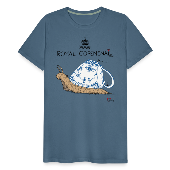 Royal Copensnail - Eksklusiv Herre T-shirt - blågrå