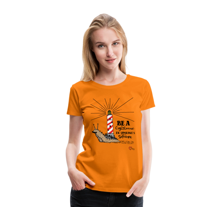 Be a Lighthouse Snegl - Eksklusiv Dame T-shirt - orange