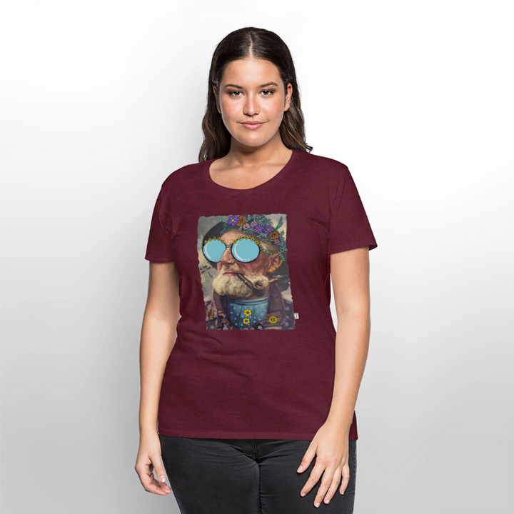 Hippie Hans - Premium Dame T-shirt - vinrød