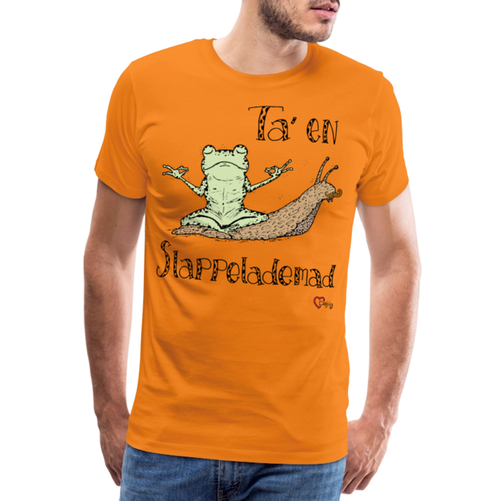 Ta' en Slappelademad Snegl - Eksklusiv Herre T-shirt - orange