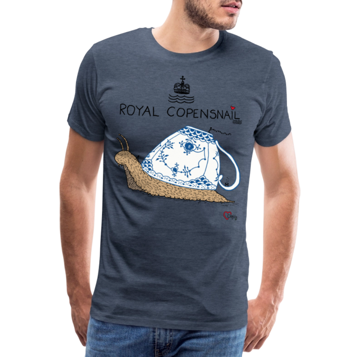 Royal Copensnail - Eksklusiv Herre T-shirt - blåmeleret