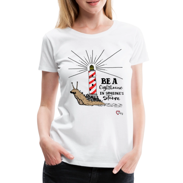 Be a Lighthouse Snegl - Eksklusiv Dame T-shirt - hvid