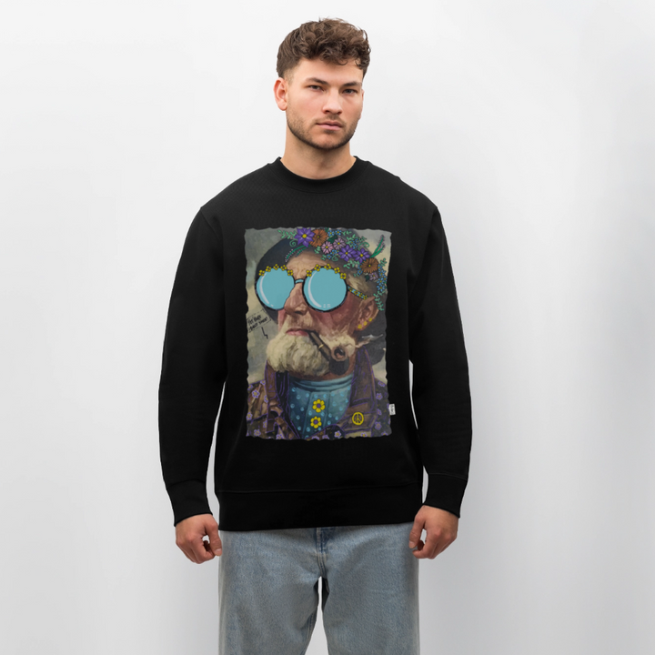 Hippie Hans - Kraftig Unisex Sweatshirt - sort