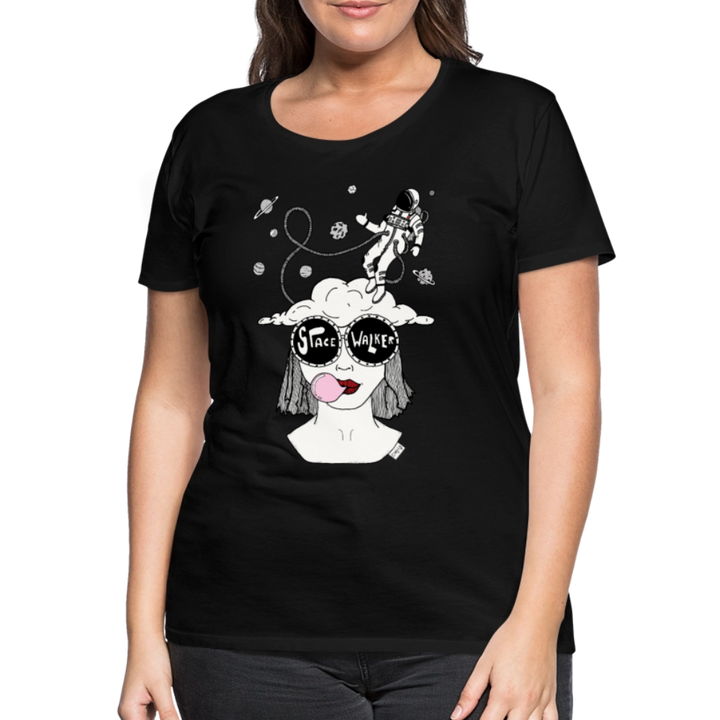 ADHD Space Walker Dame T-shirt - sort