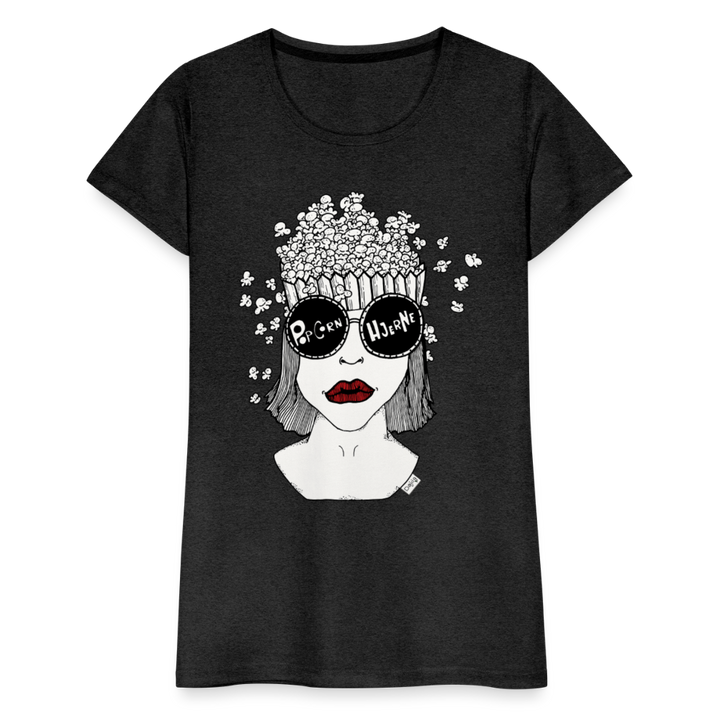 ADHD Popcorn Hjerne Dame T-shirt - charcoal