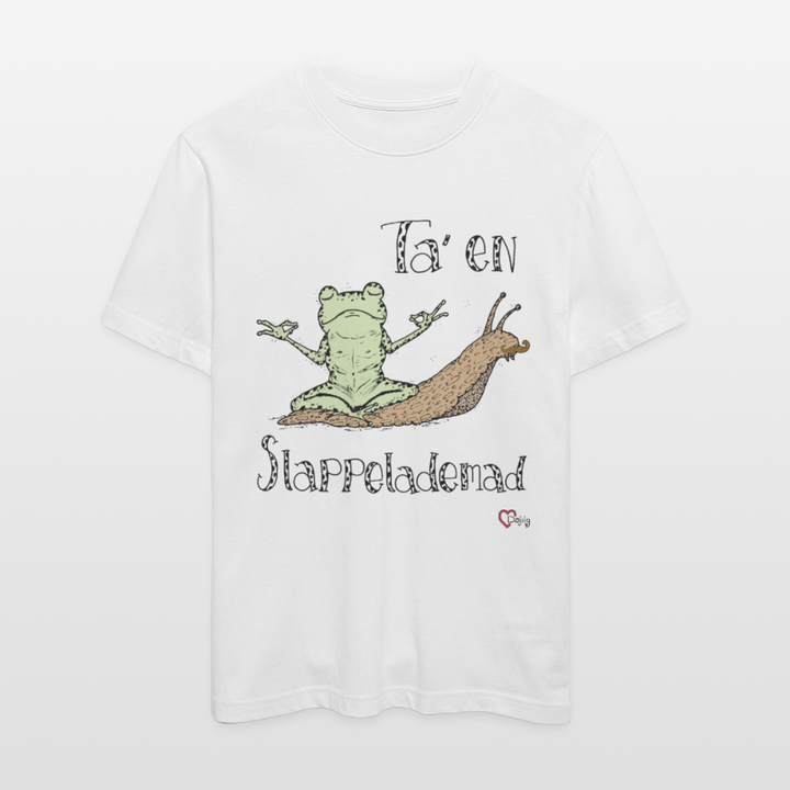 Ta' en Slappelademad Snegl - Unisex T-shirt - hvid