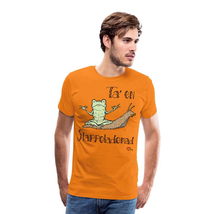 Ta' en Slappelademad Snegl - Eksklusiv Herre T-shirt - orange