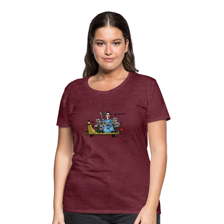 Daisy Me Rollin' Snegl - Eksklusiv Dame T-shirt - bordeaux meleret