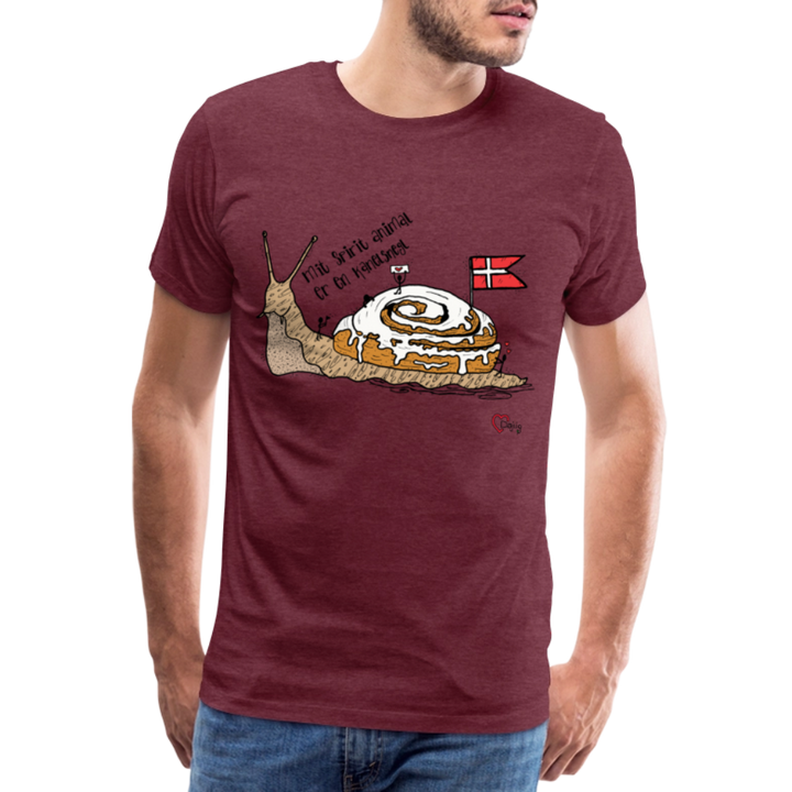 Spirit Animal Kanelsnegl - Eksklusiv Herre T-shirt - bordeaux meleret