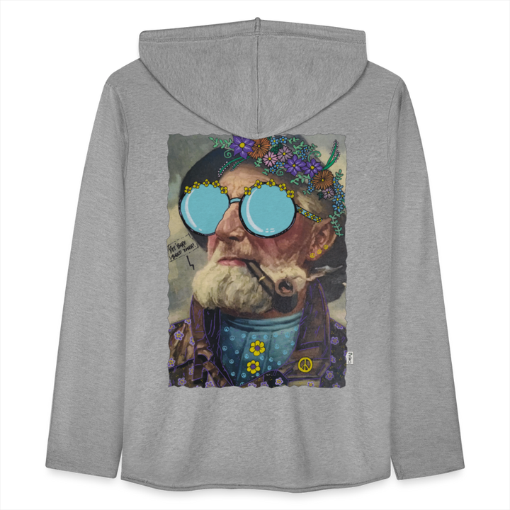 Hippie Hans - Let Unisex Hættetrøje - grå meleret