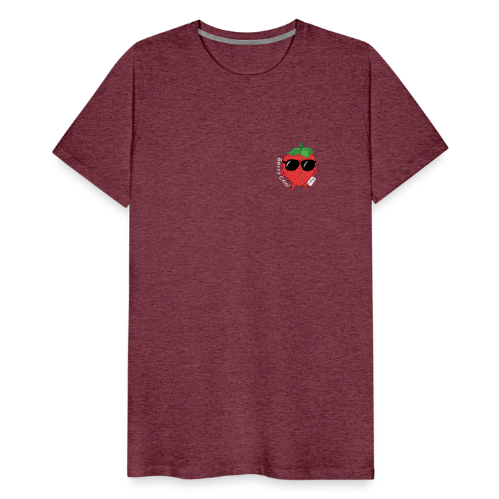 Berry Cool - Premium Herre T-shirt - bordeaux meleret