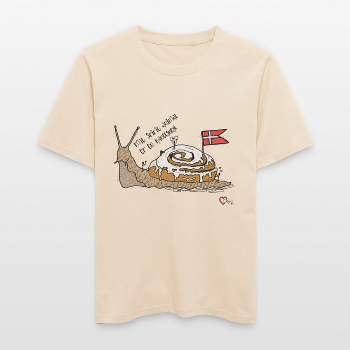 Spirit Animal Kanelsnegl - Unisex T-shirt - råhvid